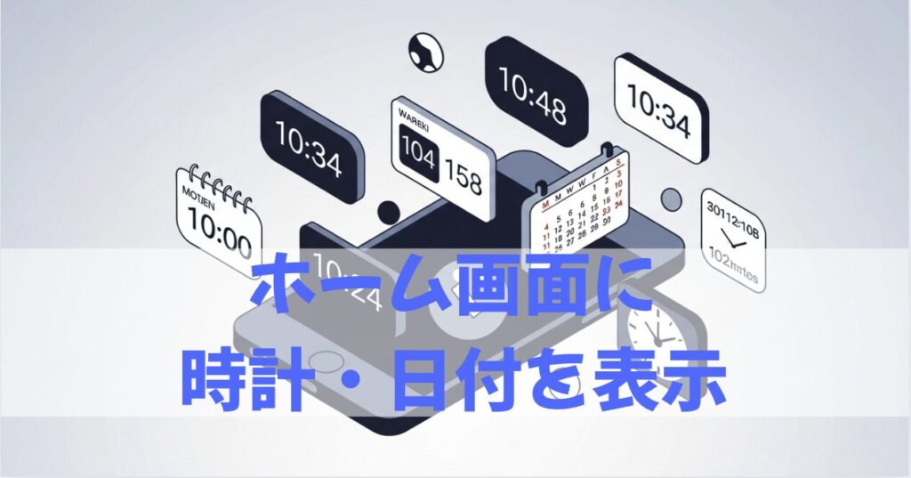 Androidのホーム画面に日付表示したい！時計を大きくしたい