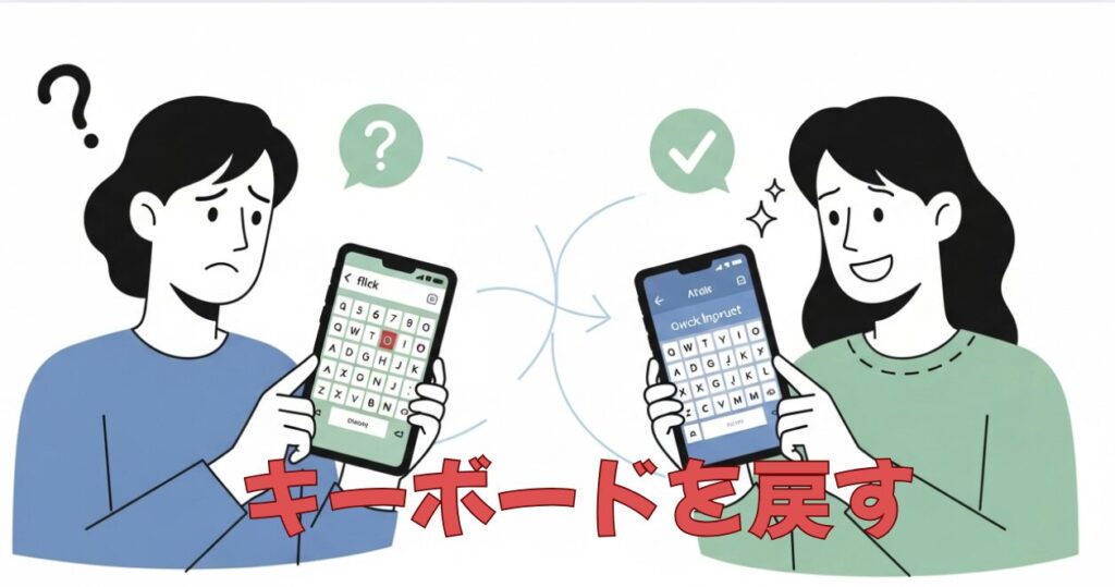 【Android】スマホキーボードを元に戻す方法