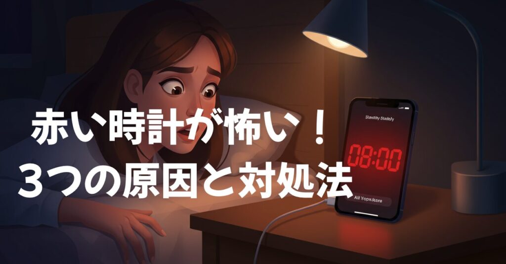 iPhoneの赤い時計が怖い！